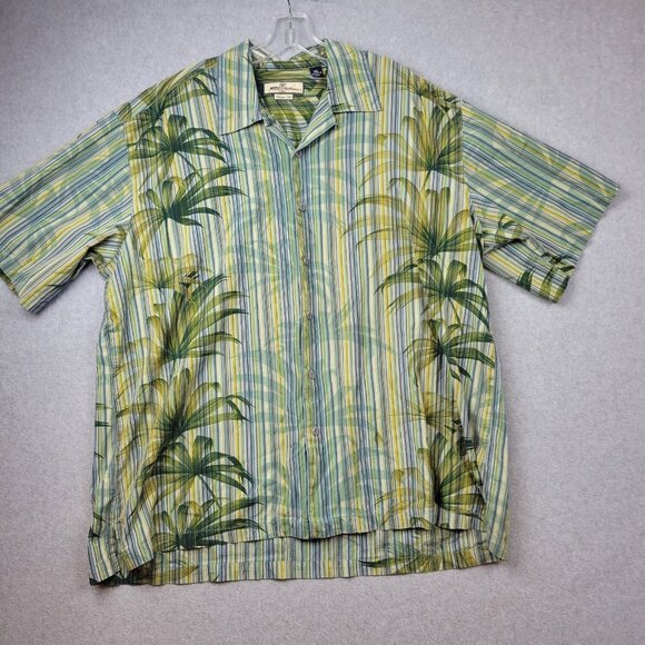 Tommy Bahama Other - Tommy Bahama Shirt Mens XXL Green Palm Tree Hawaiian Button Up Beach Casual